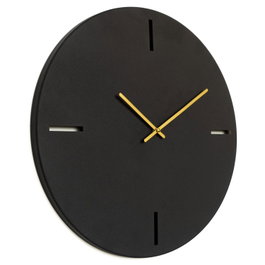 Wallity Timeless Metal Wall Clock - APS113 Negro y Dorado